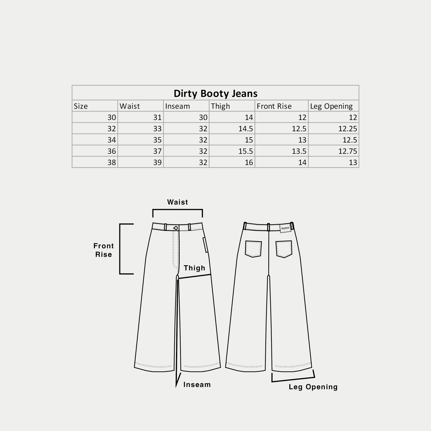 DIRTY BOOTY JEANS