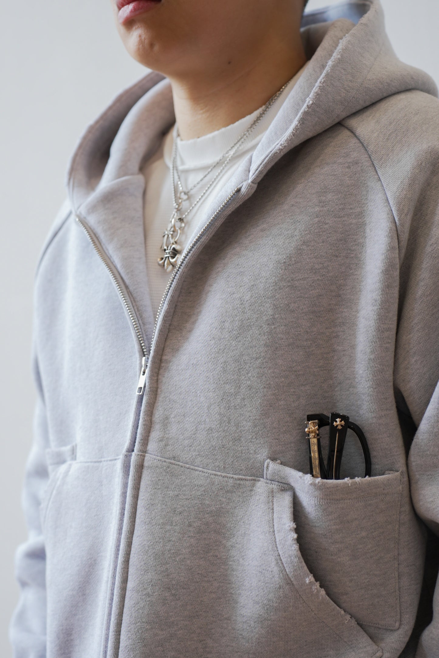 V2 ZIPUP HEATHER GREY