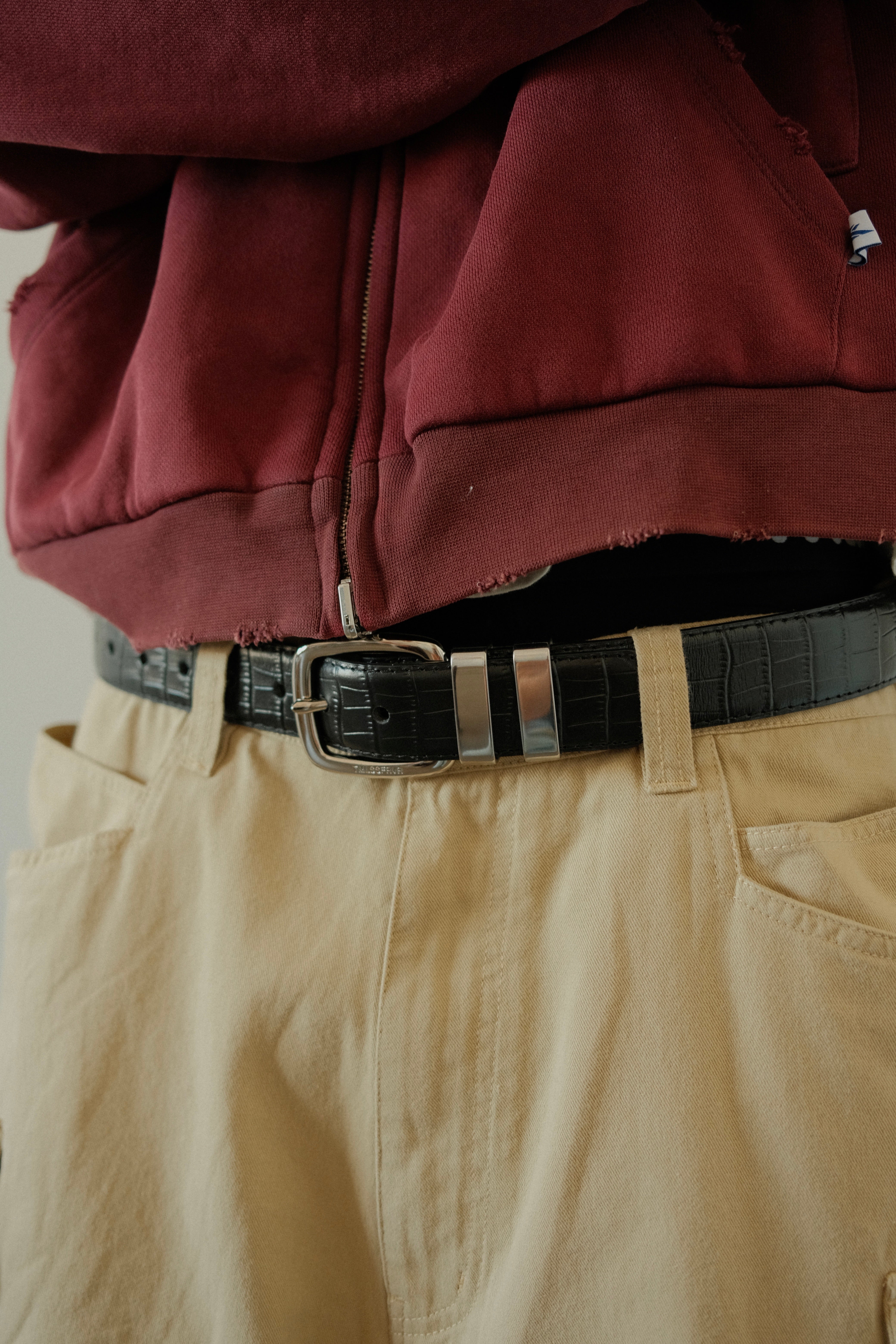 BLACK CROC BELT