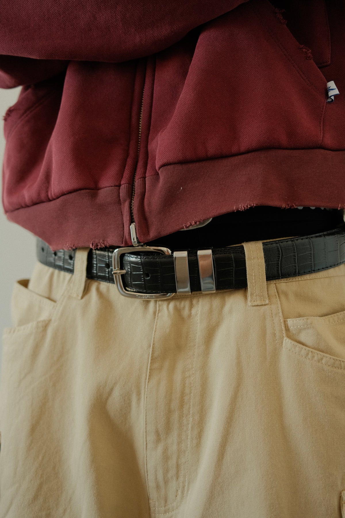 BLACK CROC BELT