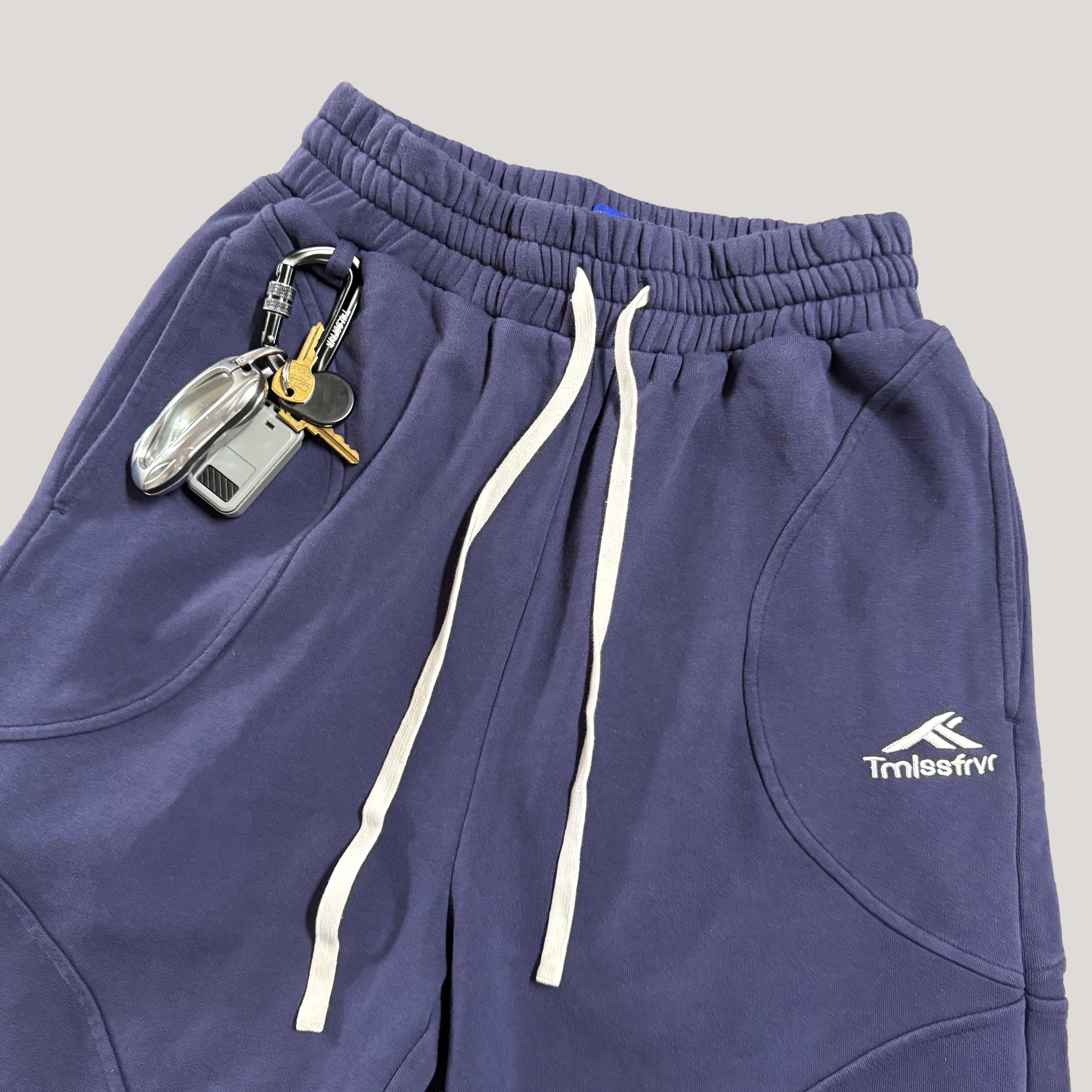 NAVY SWIRLY SHORTS