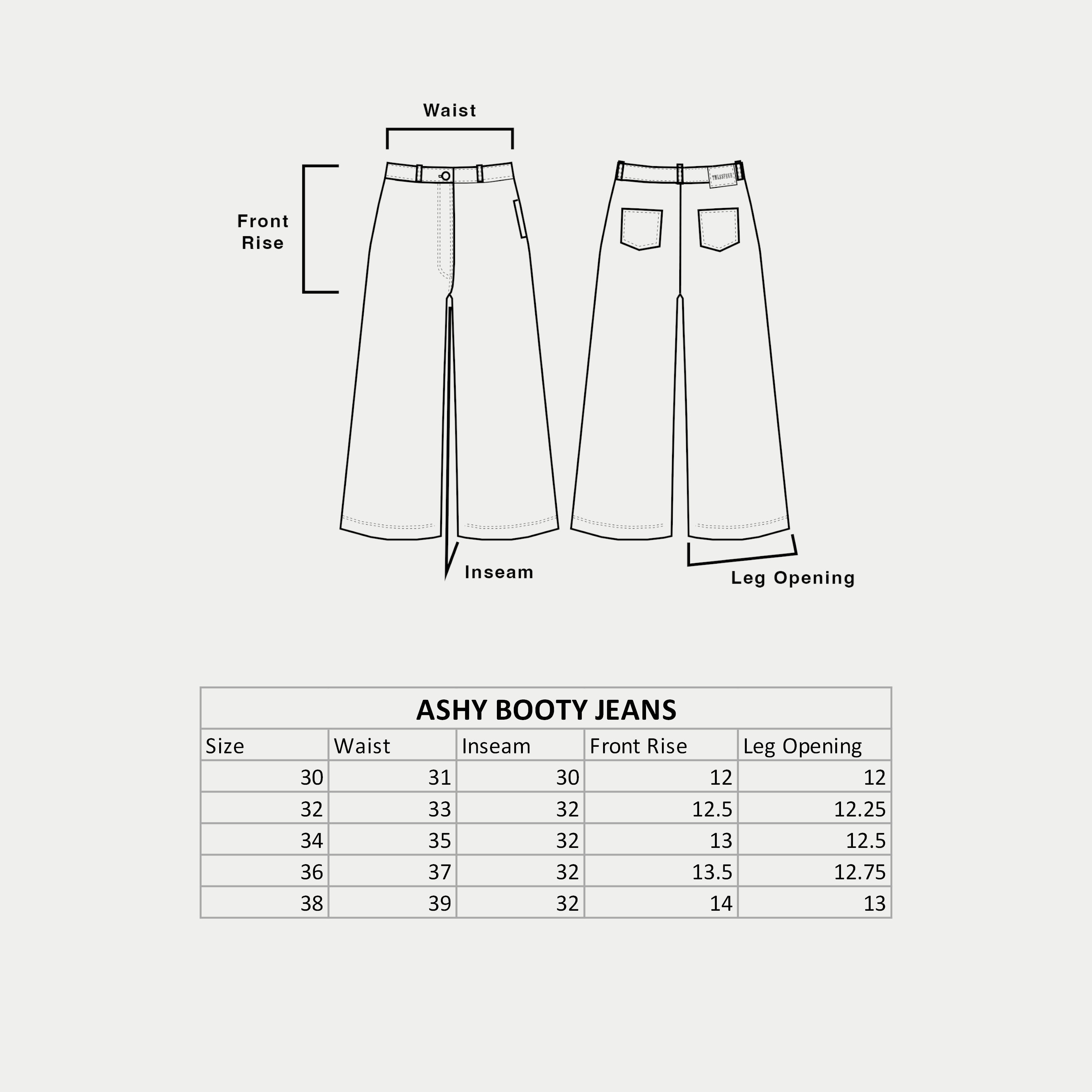 ASHY BOOTY JEANS
